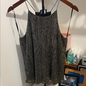 Elegant Black and Silver Women's Top